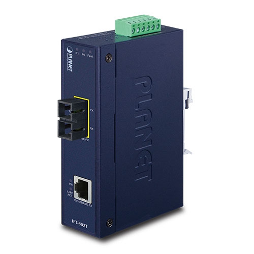 10/100Base-TX to 100Base-FX Industrial Media Converter with Wide Operating Temperature 2 box IFT 802Tv1.1