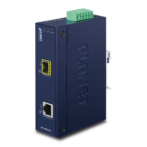 10/100Base-TX to 100Base-FX Industrial Media Converter with Wide Operating Temperature 8 box IFT 805ATv1.1