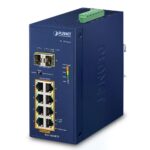 Industrial 8-Port 10/100/1000T 802.3at PoE + 2-Port 100/1000X SFP Ethernet Switch 27 box IGS 1020PTFv2