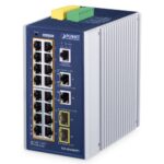 Industrial L3 16-Port 10/100/1000T 802.3at PoE + 2-Port 10/100/1000T + 2-Port 1G/2.5G SFP Managed Ethernet Switch 7 box IGS 20160HPTv4