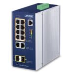 Industrial 8-Port 10/100/1000T 802.3at PoE + 2-Port 10/100/1000T + 2-Port 100/1000X SFP Managed Switch 23 box IGS 4215 8P2T2Sv2