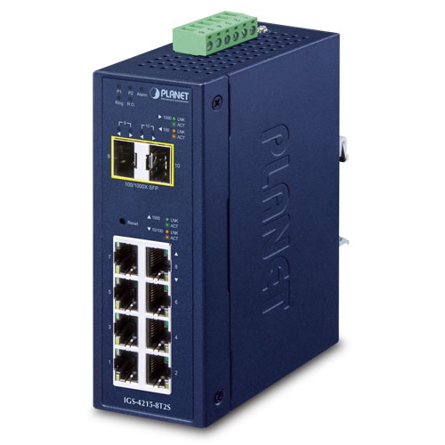 PLANET IGS-4215-8T2S industrial managed Ethernet switch
