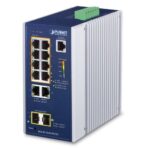 Industrial 8-Port 10/100/1000T 802.3bt PoE + 2-Port 10/100/1000T + 2-Port 100/1000X SFP Managed Switch 31 box IGS 4215 8UP2T2S