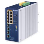 Industrial L2+ 8-Port 10/100/1000T 802.3bt PoE + 4-Port 10G SFP+ Managed Ethernet Switch 8 PLANET IGS-4215-8UP4X industrial managed Ethernet switch with PoE