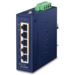 Compact Industrial 4-Port 10/100/1000T 802.3at PoE + 1-Port 10/100/1000T Ethernet Switch 27 box IGS 504PT