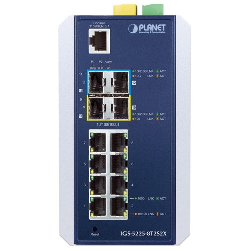 Industrial L3 8-Port 10/100/1000T + 2-Port 1G/2.5G SFP + 2-Port 10G SFP+ Managed Ethernet Switch 2 box IGS 5225 8T2S2Xv4 01