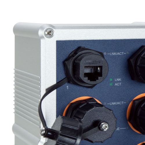 Industrial IP67-rated 4-Port 10/100/1000T 802.3at PoE + 2-Port 10/100/1000T Managed Ethernet Switch 4 box IGS 604HPT RJv1.1 03