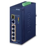 Industrial 4-Port 10/100/1000T 802.3at PoE + 1-Port 10/100/1000T + 1-Port 100/1000X SFP Gigabit Ethernet Switch 25 box IGS 614HPTv2