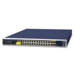 Industrial L3 24-Port 10/100/1000T 802.3at PoE + 4-Port Shared 100/1000X SFP Managed Ethernet Switch 3 box IGS 6325 24P4S