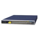 Industrial L3 24-Port 10/100/1000T-802.3at PoE + 4-Port 10G SFP+ Managed Ethernet Switch 2 box IGS 6325 24P4X