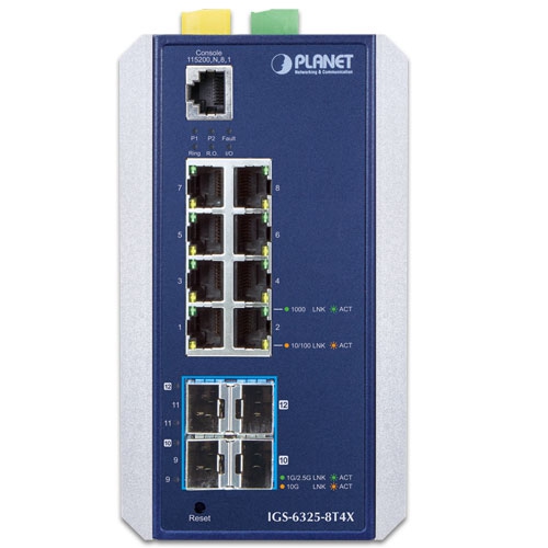 Industrial L3 8-Port 10/100/1000T + 4-Port 10G SFP+ Managed Ethernet Switch 2 box IGS 6325 8T4Xv1.2 01