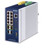Industrial L3 8-Port 10/100/1000T 802.3bt PoE + 2-Port 1G/2.5G SFP + 2-Port 10G SFP+ Managed Ethernet Switch 2 box IGS 6329 8UP2S2X