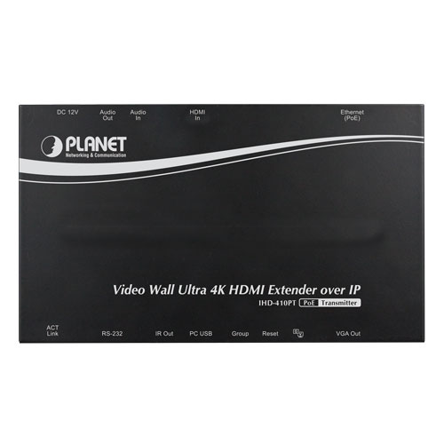Video Wall Ultra 4K HDMI/USB Extender Transmitter over IP with PoE 2 box IHD 410PT 01