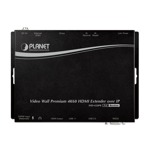 Video Wall 4K/60 HDMI & USB over IP Transmitter/Receiver with PoE 2 box IHD 420PR 01