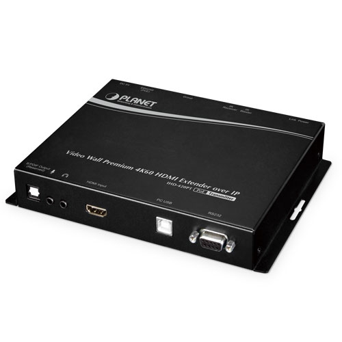 Video Wall 4K/60 HDMI & USB over IP Transmitter/Receiver with PoE 7 box IHD 420PT