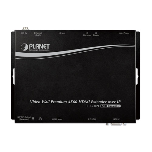 Video Wall 4K/60 HDMI & USB over IP Transmitter/Receiver with PoE 8 box IHD 420PT 01