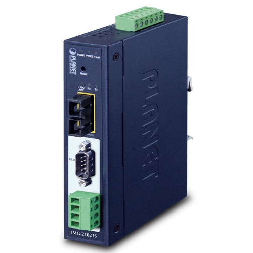 Industrial 1-port RS232/422/485 Modbus Gateway with 1-Port 100BASE-FX SFP 7 box IMG 2102TS