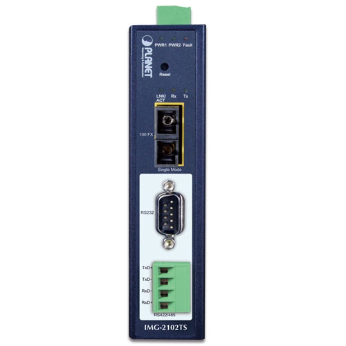 Industrial 1-port RS232/422/485 Modbus Gateway with 1-Port 100BASE-FX SFP 8 box IMG 2102TS 01