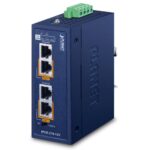 Industrial 2-port Multi-Gigabit 802.3bt PoE++ Injector Hub 45 box IPOE 270 12V v21