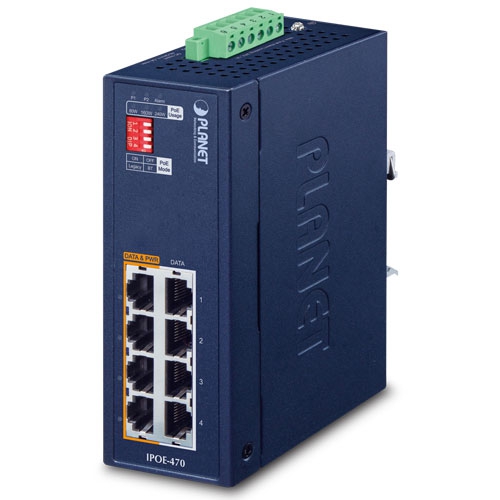 Industrial 4-port Multi-Gigabit 802.3bt PoE++ Injector Hub 1 box IPOE 470 v1.1 v2