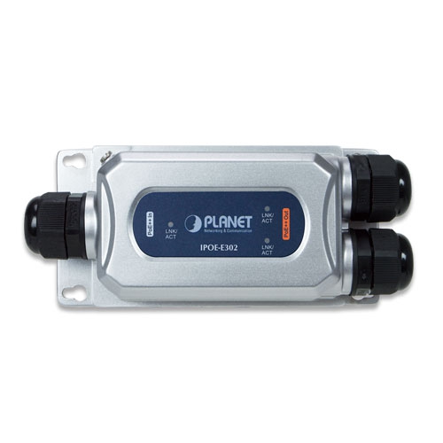 Industrial IP67 1-Port 802.3bt PoE++ to 2-Port 802.3at/bt PoE++ Extender 2 box IPOE E302v3 01