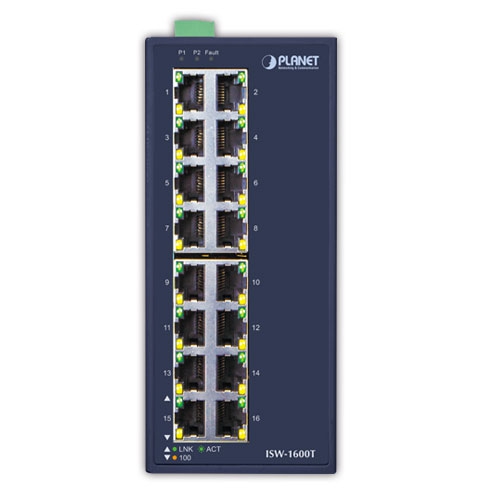 Industrial 16-Port 10/100TX Fast Ethernet Switch 2 box ISW 1600T 01