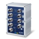Industrial IP67 Rated 8-Port 10/100Mbps M12 Fast Ethernet Switch with Wide Operating Temperature 2 box ISW 800T M12v1.1