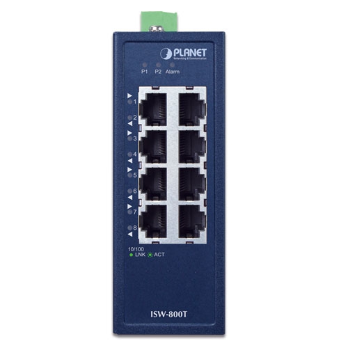 Compact Industrial 8-Port 10/100TX Ethernet Switch 2 box ISW 800Tv2 01