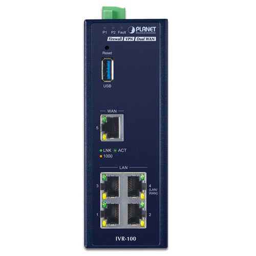Industrial 5-Port 10/100/1000T VPN Security Gateway 2 box IVR 100 01