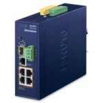 Industrial 4-Port 10/100/1000T 802.3at PoE + 1-Port 10/100/1000T + 1-Port 1000X SFP VPN Security Gateway 5 box IVR 300FP