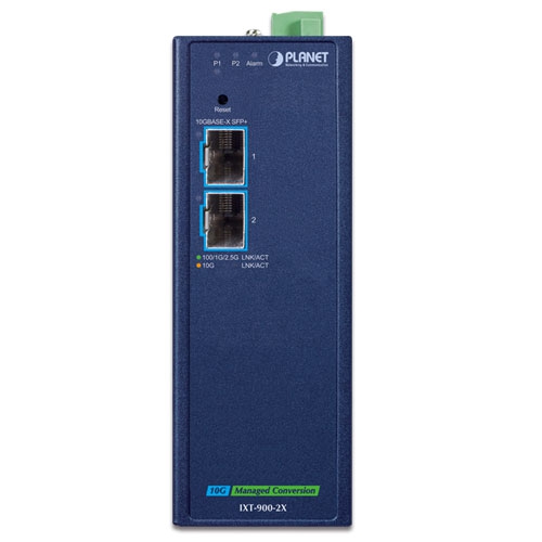 Industrial 2-Port 10GBASE-X SFP+ Managed Media Converter 2 box IXT 900 2X 01