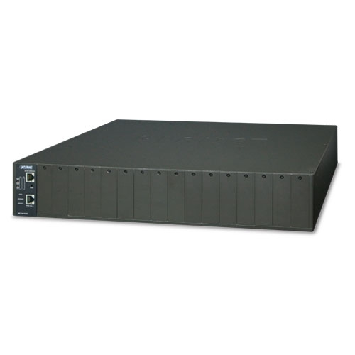 16-Slot Managed Media Converter Chassis with Redundant Power Supply System 4 box MC 1610MRv2.1