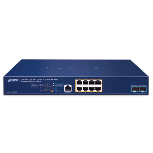 L3 8-Port 2.5GBASE-T 802.3at PoE + 2-Port 10GBASE-X SFP+ Managed Ethernet Switch 2 box MGS 6311 8P2X 01