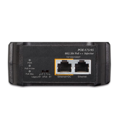 One-Port 10/100/1000Mbps 802.3bt PoE++ Injector 2 box POE 175 95v3 01