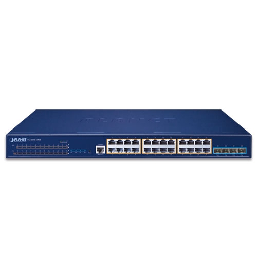 L3 24-Port 10/100/1000T 802.3at PoE + 4-Port 10G SFP+ Stackable Managed Switch 2 box SGS 6310 24P4X 01