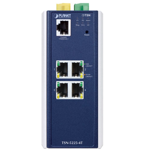 Industrial L2+ 4-Port 10/100/1000T Managed TSN Ethernet Switch 2 box TSN 5225 4T 01