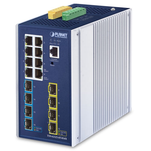 Industrial L3 8-Port 10/100/1000T + 4-Port 1G/2.5G SFP + 4-Port 10GBASE-X SFP+ Managed TSN Ethernet Switch 1 box TSN 6325 8T4S4X
