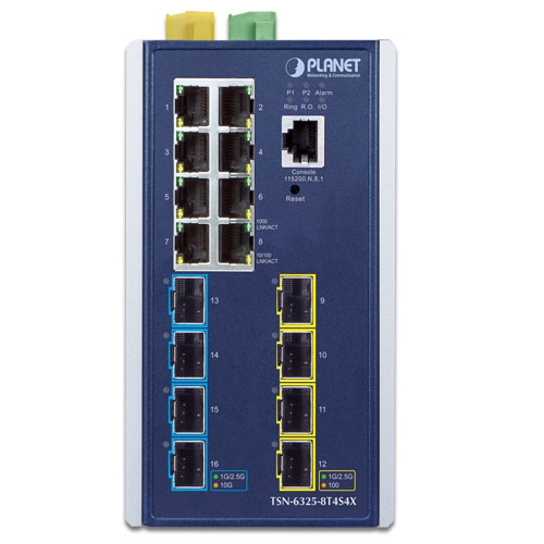 Industrial L3 8-Port 10/100/1000T + 4-Port 1G/2.5G SFP + 4-Port 10GBASE-X SFP+ Managed TSN Ethernet Switch 2 box TSN 6325 8T4S4X 01