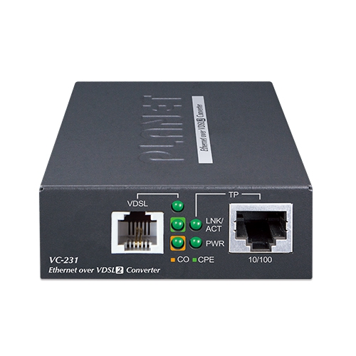 1-Port 10/100TX Ethernet to VDSL2 Converter 2 box VC 231v2 01
