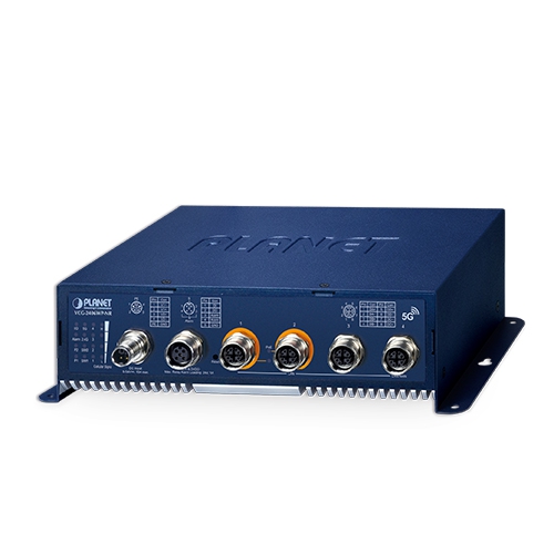 Industrial/Vehicle 5G NR Cellular Wireless Gateway with M12 PoE+ 3 box VCG 2406WP NR 02