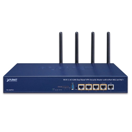 Wi-Fi 5 AC1200 Dual Band VPN Security Router with 4-Port 802.3at PoE+ 2 box VR 300PW5 01