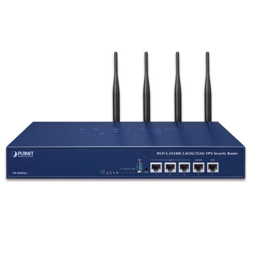 Wi-Fi 6 AX2400 2.4GHz/5GHz VPN Security Router 2 box VR 300W6A 01