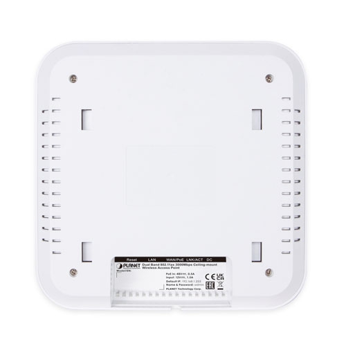 Dual Band 802.11ax 3000Mbps Ceiling-mount Wireless Access Point w/802.3at PoE+ and 2 10/100/1000T LAN Ports 5 box WDAP C3000AX 04