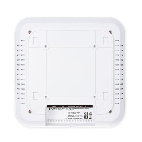 Dual Band 802.11ax 3000Mbps Ceiling-mount Wireless Access Point w/802.3at PoE+ and 2 10/100/1000T LAN Ports 6 box WDAP C3000AX 05
