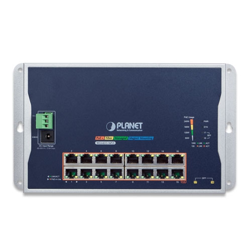 Industrial 16-Port 10/100/1000T 802.3at PoE + 2-Port 100/1000X SFP Wall-mounted Managed Switch 2 box WGS 4215 16P2Sv1.1 01
