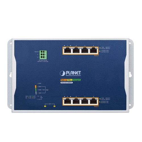 Industrial L2/L4 8-Port 10/100/1000T 802.3bt PoE + 2-Port 100/1000X SFP Wall-mount Managed Ethernet Switch 2 box WGS 4215 8HP2Sv2 01
