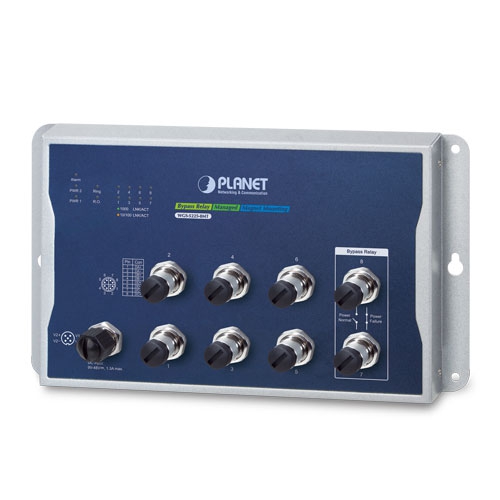 Industrial L2+ 8-Port 10/100/1000T M12 Wall-mount Managed Switch 2 box WGS 5225 8MT 01