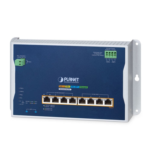Industrial L3 4-Port 2.5G 802.3bt PoE + 4-Port 10/100/1000T 802.3bt PoE + 2-Port 10G SFP+ Wall-mount Managed Switch 1 box WGS 6325 8UP2X