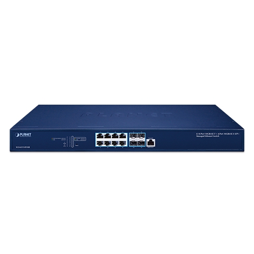 L3 8-Port 10GBASE-T + 4-Port 10GBASE-X SFP+ Managed Ethernet Switch with Dual 100~240V AC Redundant Power 2 box XGS 6311 8T4XR 01