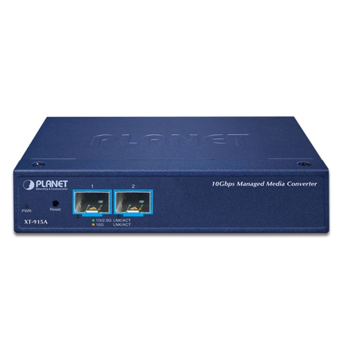 2-Port 10G/2.5G/1G/100BASE-X SFP+ Managed Media Converter 2 box XT 915A 01